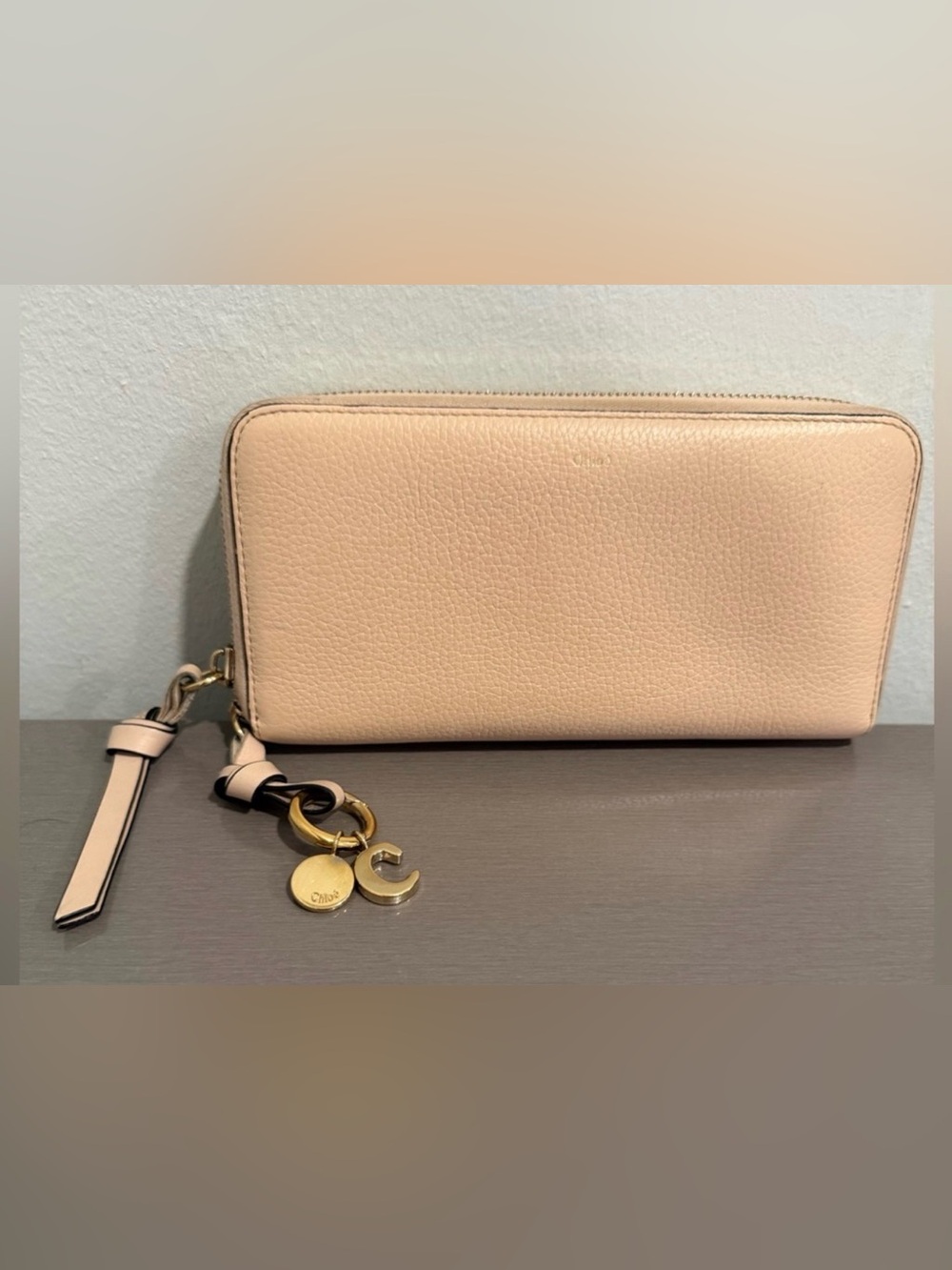 Chloé Alphabet Long Zip Wallet |
Nude Blush Leather